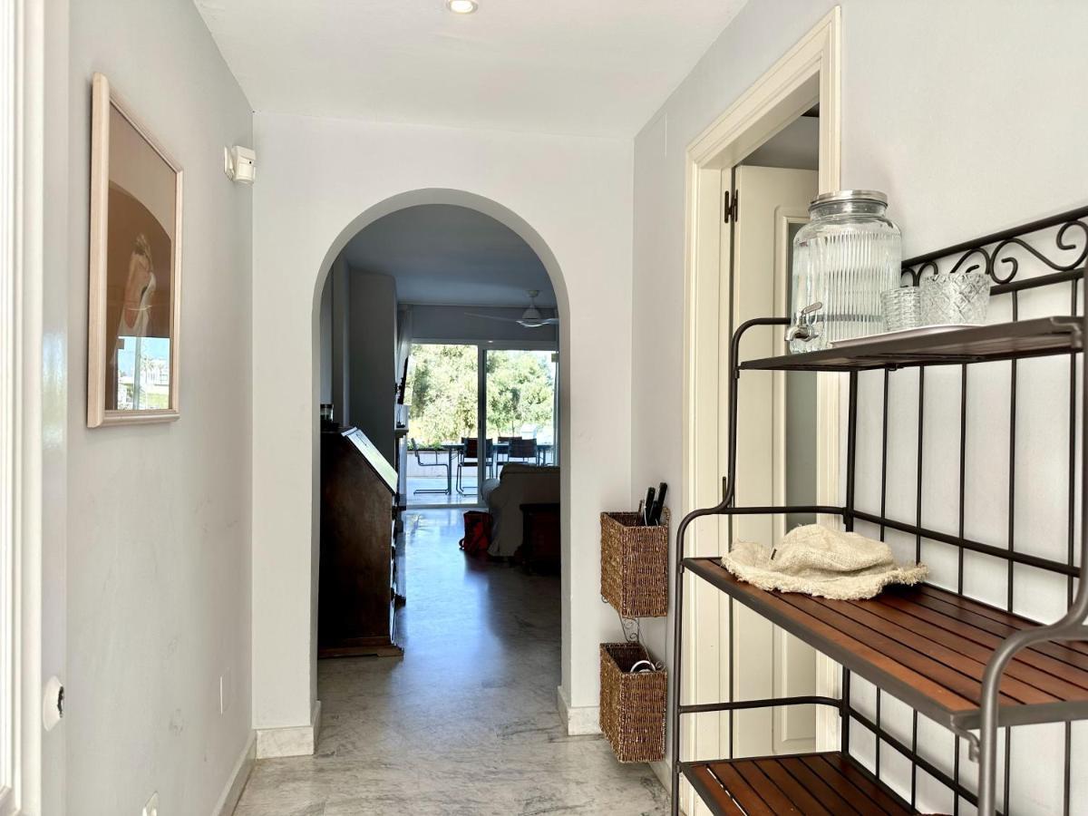 Blue House In Guadalmina Baja, With A Large Terrace Overlooking The Golf