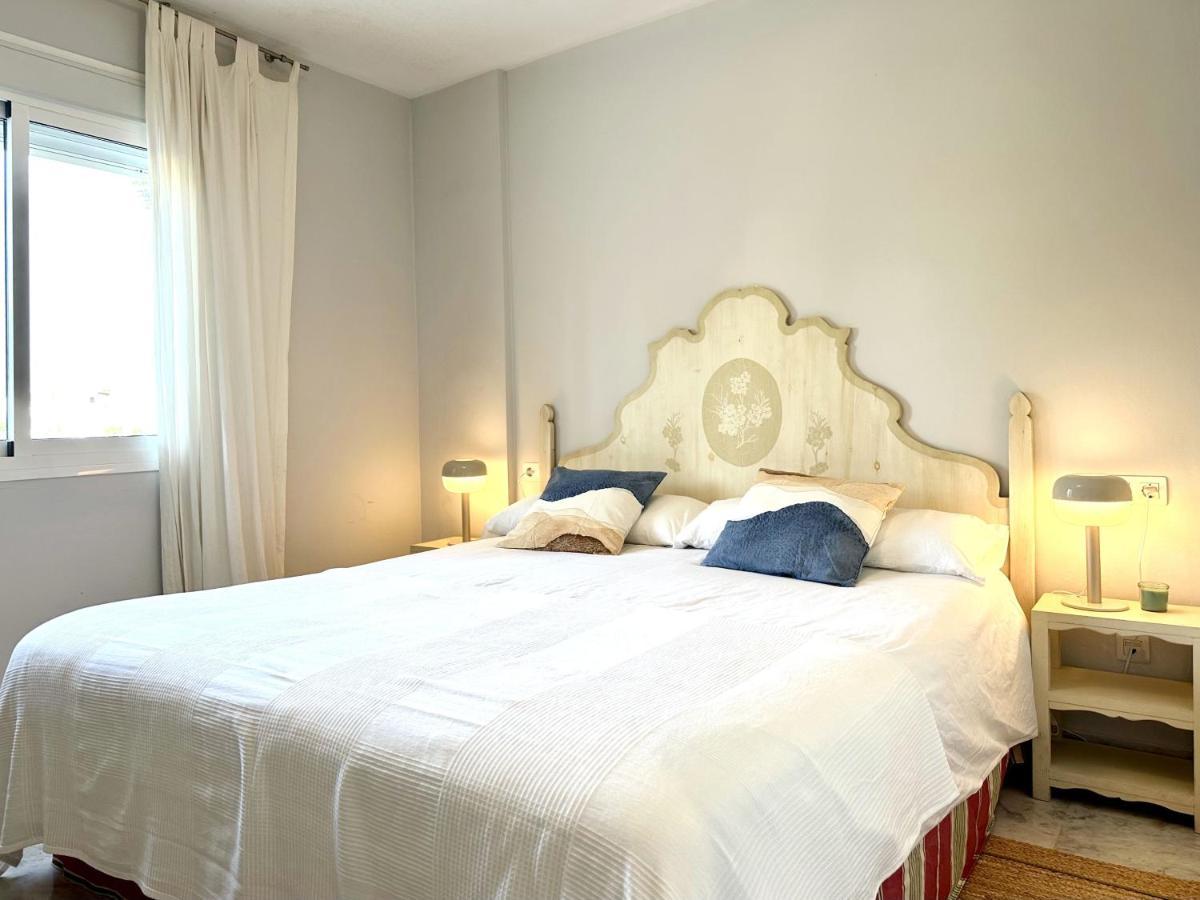 Blue House In Guadalmina Baja, With A Large Terrace Overlooking The Golf
