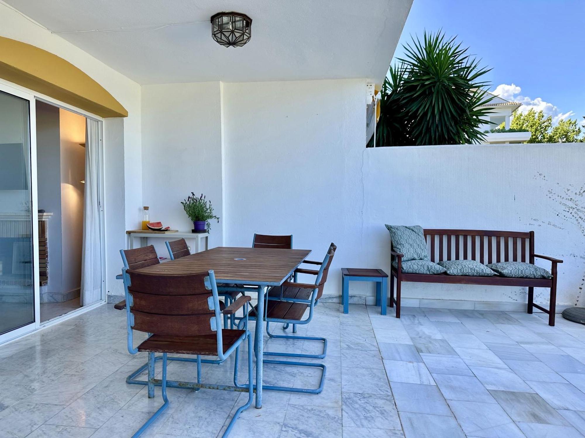 Blue House In Guadalmina Baja, With A Large Terrace Overlooking The Golf Marbella