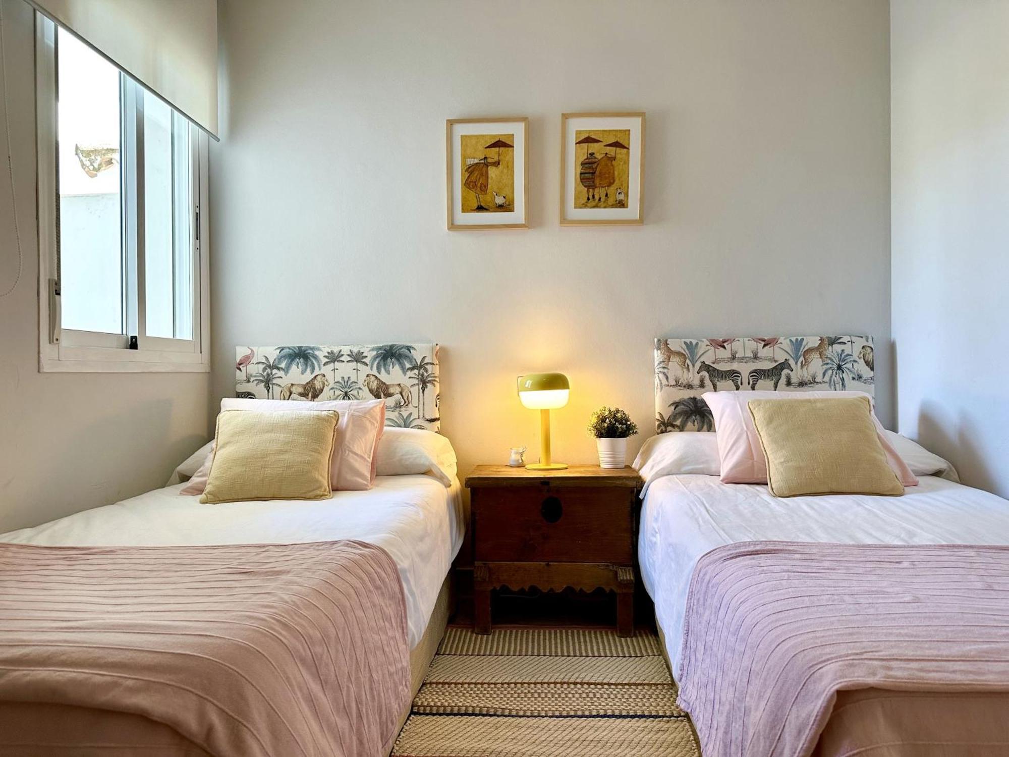 Blue House In Guadalmina Baja, With A Large Terrace Overlooking The Golf *