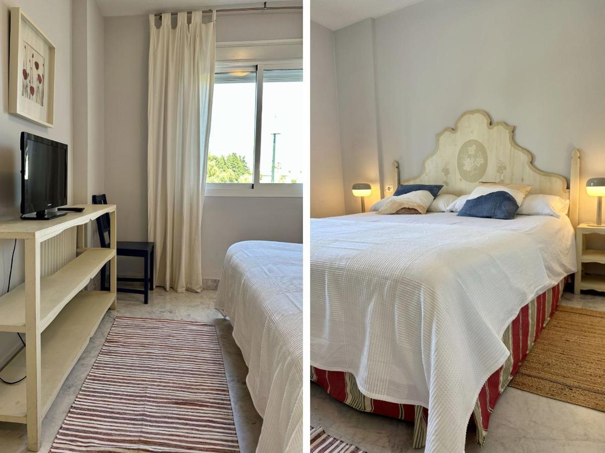 Blue House In Guadalmina Baja, With A Large Terrace Overlooking The Golf Apartment